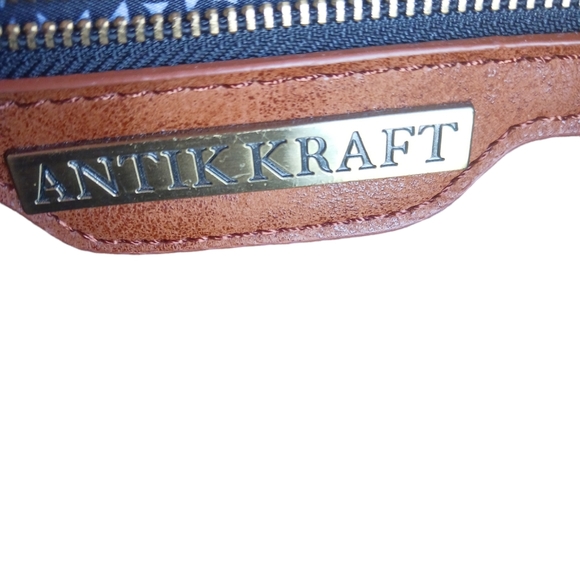 Women BROWN ANTIK KRAFT HANDBAG/CROSSBODY 13"x17" pre-love - Picture 9 of 10